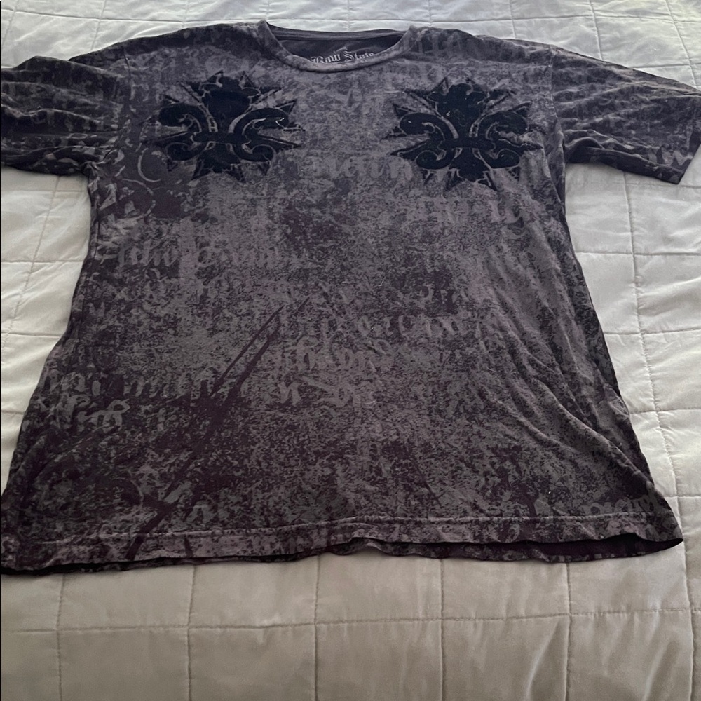 Men's Graphic Tee in Black and Gray
